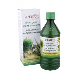 Patanjali ayurveda amla-aloe vera with wheat grass juice